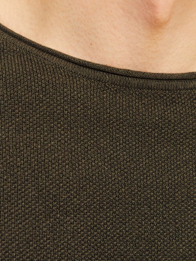 Jack & Jones Rundhalspullover »JJEHILL KNIT CREW NECK NOOS« Baumwolle, regular fit