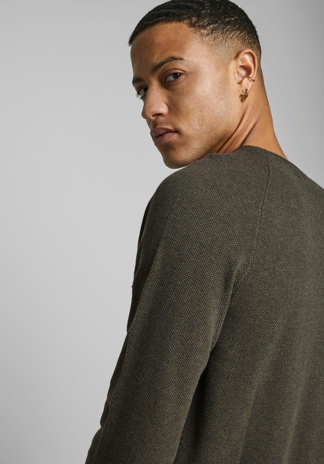 Jack & Jones Rundhalspullover »JJEHILL KNIT CREW NECK NOOS« Baumwolle, regular fit