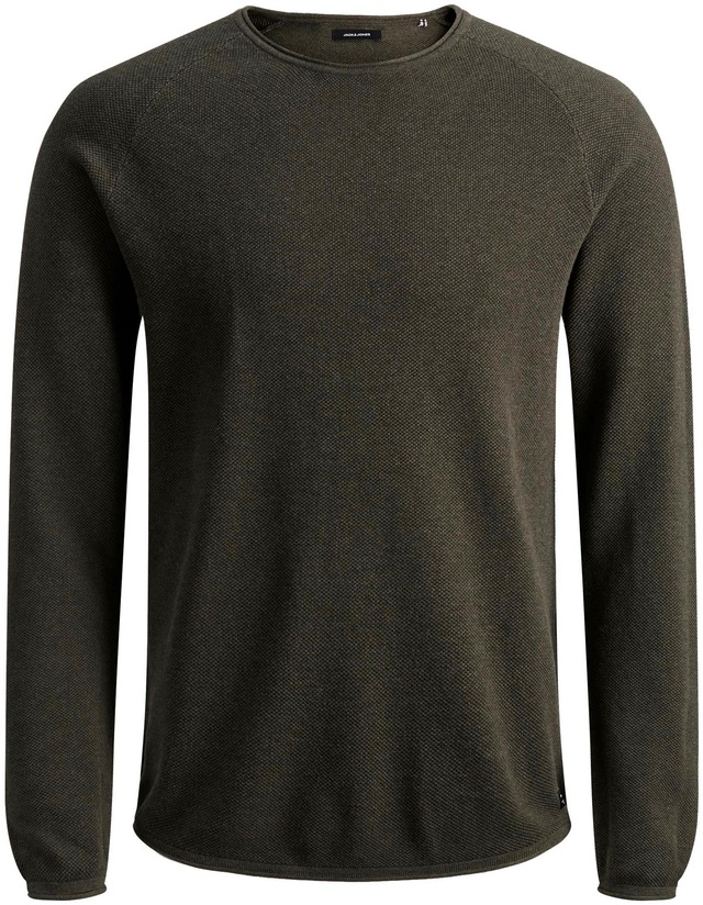 Jack & Jones Rundhalspullover »JJEHILL KNIT CREW NECK NOOS« Baumwolle, regular fit