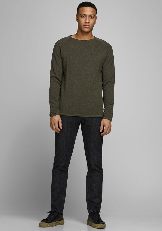Jack & Jones Rundhalspullover »JJEHILL KNIT CREW NECK NOOS« Baumwolle, regular fit