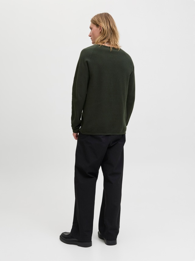 Jack & Jones Rundhalspullover »JJEHILL KNIT CREW NECK NOOS« Baumwolle, regular fit