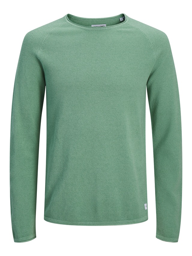 Jack & Jones Rundhalspullover »JJEHILL KNIT CREW NECK NOOS« Baumwolle, regular fit
