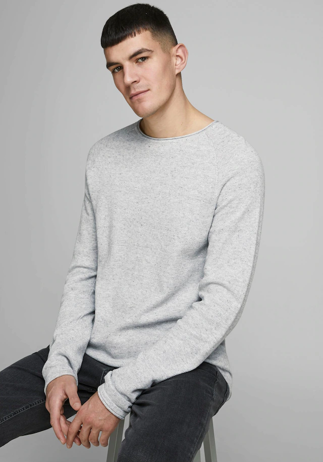 Jack & Jones Rundhalspullover »JJEHILL KNIT CREW NECK NOOS« Baumwolle, regular fit