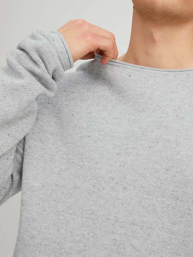Jack & Jones Rundhalspullover »JJEHILL KNIT CREW NECK NOOS« Baumwolle, regular fit