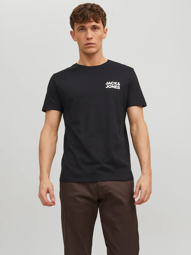 Jack & Jones T-Shirt »JJECORP Herren-Tee mit figurbetonter Silhouette« bedruckt, modisch, schmal, Baumwolle, Rundhals