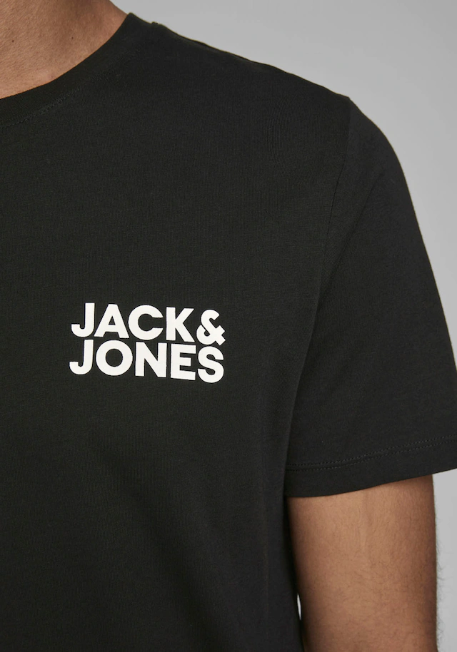 Jack & Jones T-Shirt »JJECORP Herren-Tee mit figurbetonter Silhouette« bedruckt, modisch, schmal, Baumwolle, Rundhals