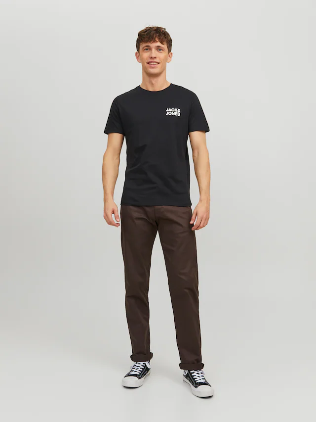 Jack & Jones T-Shirt »JJECORP Herren-Tee mit figurbetonter Silhouette« bedruckt, modisch, schmal, Baumwolle, Rundhals