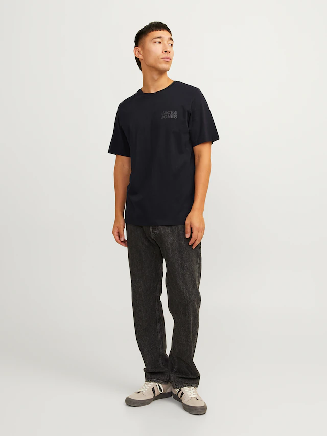 Jack & Jones T-Shirt »JJECORP Herren-Tee mit figurbetonter Silhouette« bedruckt, modisch, schmal, Baumwolle, Rundhals