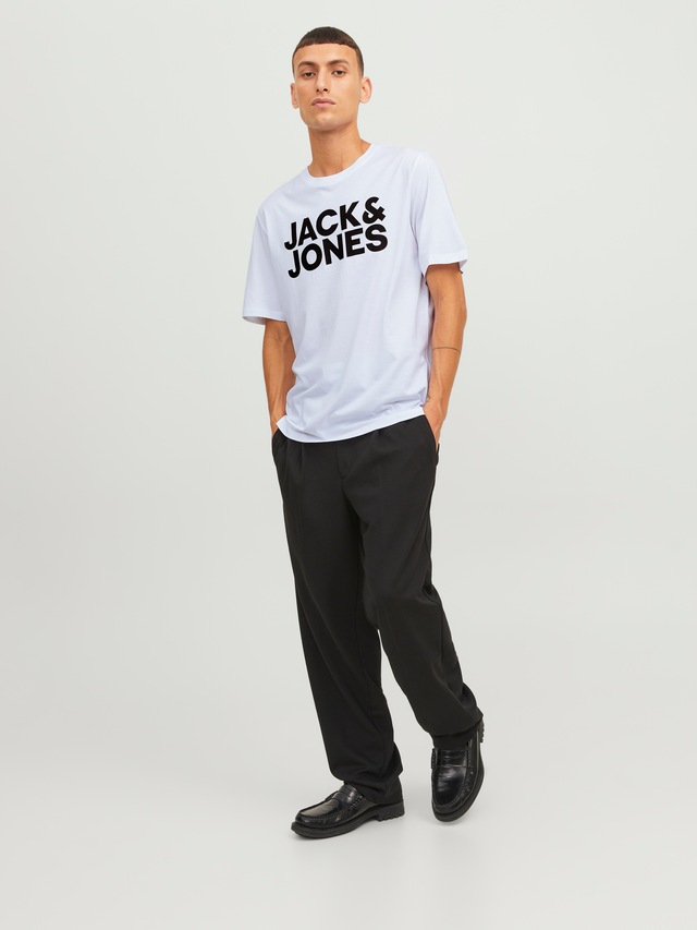 Jack & Jones T-Shirt »JJECORP Herren-Tee mit figurbetonter Silhouette« bedruckt, modisch, schmal, Baumwolle, Rundhals