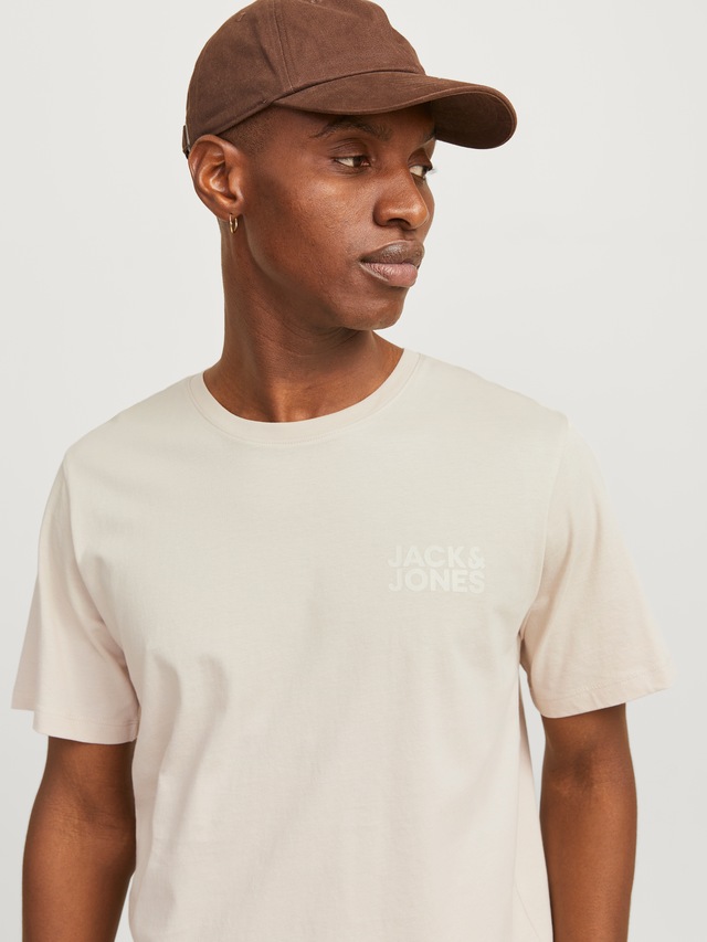 Jack & Jones T-Shirt »JJECORP Herren-Tee mit figurbetonter Silhouette« bedruckt, modisch, schmal, Baumwolle, Rundhals