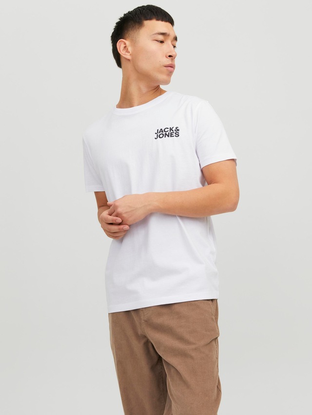 Jack & Jones T-Shirt »JJECORP Herren-Tee mit figurbetonter Silhouette« bedruckt, modisch, schmal, Baumwolle, Rundhals