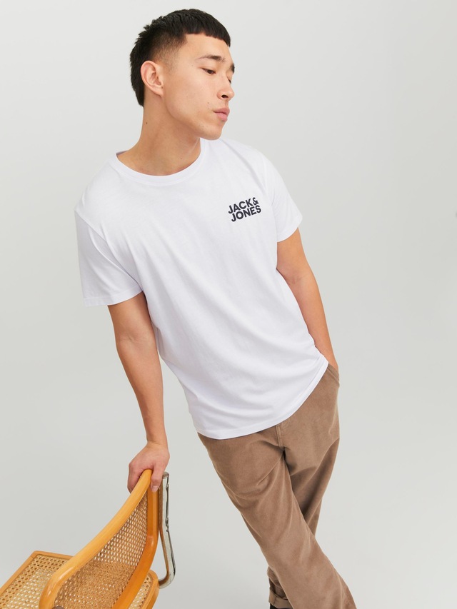 Jack & Jones T-Shirt »JJECORP Herren-Tee mit figurbetonter Silhouette« bedruckt, modisch, schmal, Baumwolle, Rundhals