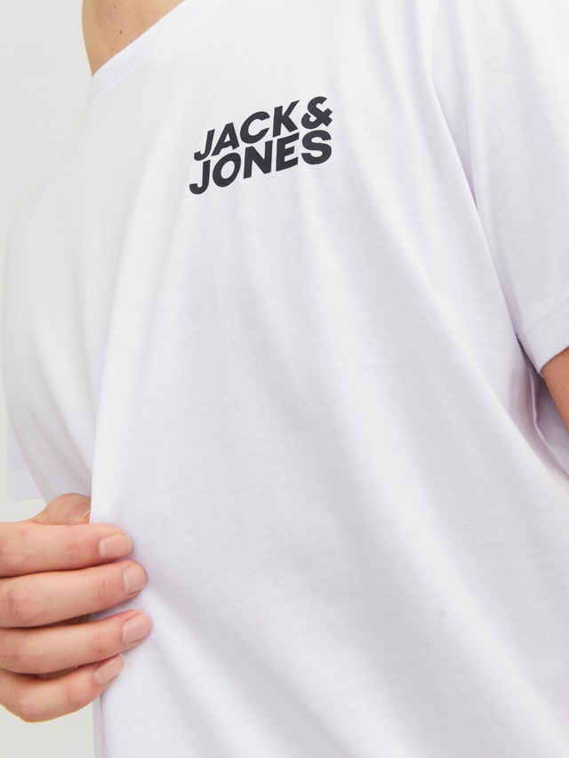 Jack & Jones T-Shirt »JJECORP Herren-Tee mit figurbetonter Silhouette« bedruckt, modisch, schmal, Baumwolle, Rundhals
