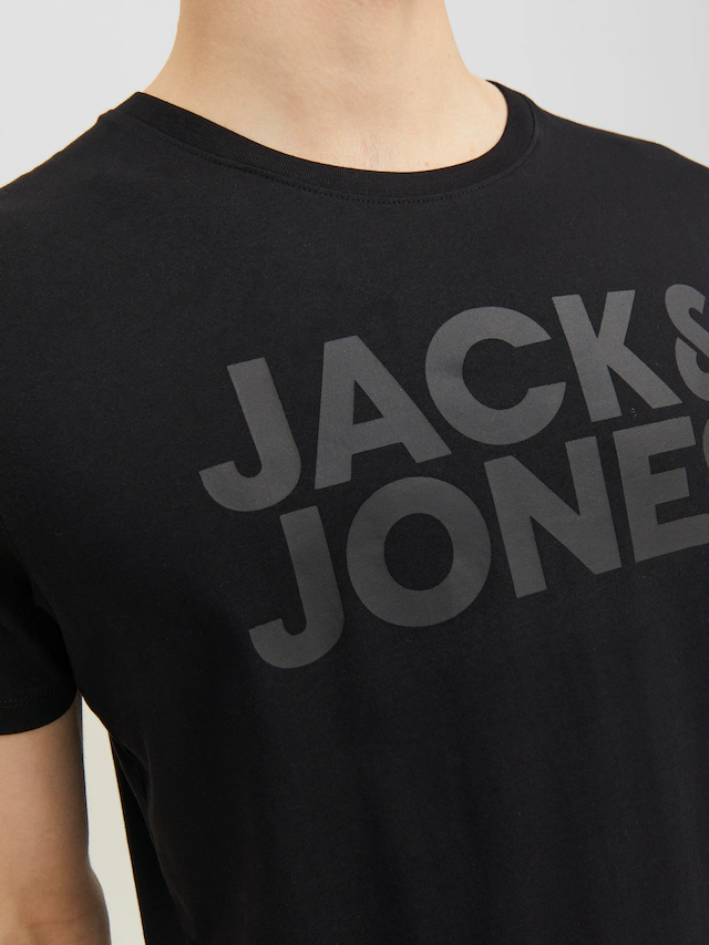 Jack & Jones T-Shirt »JJECORP Herren-Tee mit figurbetonter Silhouette« bedruckt, modisch, schmal, Baumwolle, Rundhals