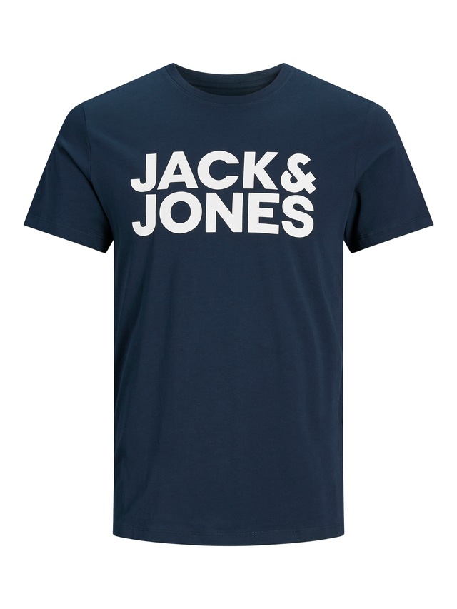 Jack & Jones T-Shirt »JJECORP Herren-Tee mit figurbetonter Silhouette« bedruckt, modisch, schmal, Baumwolle, Rundhals