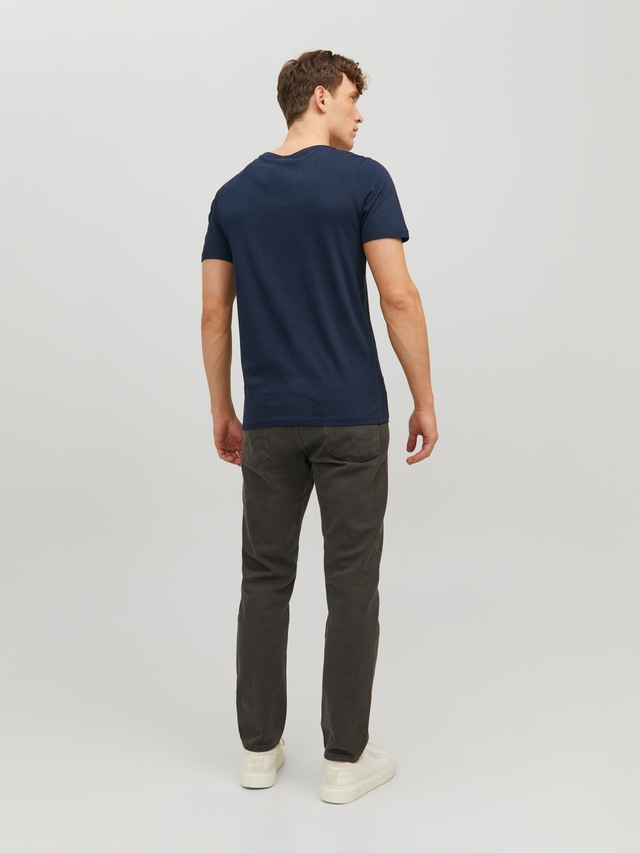 Jack & Jones T-Shirt »JJECORP Herren-Tee mit figurbetonter Silhouette« bedruckt, modisch, schmal, Baumwolle, Rundhals