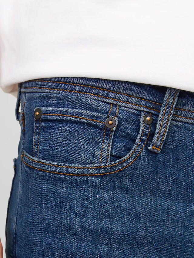 Jack & Jones Slim-fit-Jeans »JJITIM mit Waschung und praktischen Taschen« Abriebeffekte, modisch, slim fit, Denim