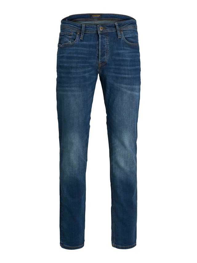 Jack & Jones Slim-fit-Jeans »JJITIM mit Waschung und praktischen Taschen« Abriebeffekte, modisch, slim fit, Denim