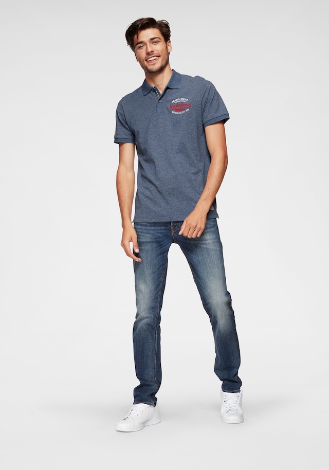 Jack & Jones Slim-fit-Jeans »JJITIM mit Waschung und praktischen Taschen« Abriebeffekte, modisch, slim fit, Denim