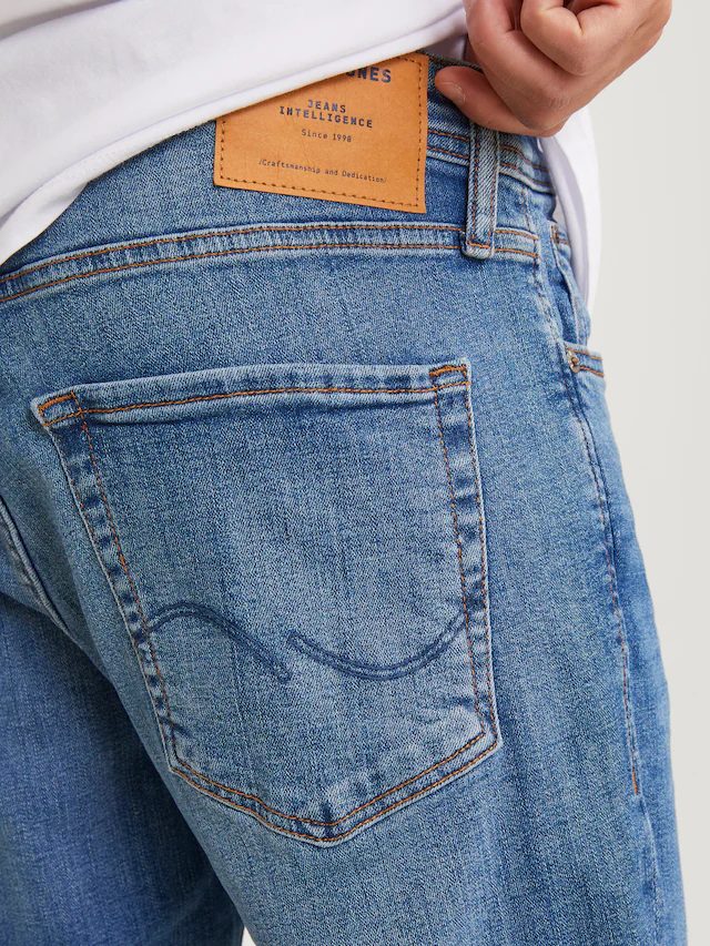 Jack & Jones Slim-fit-Jeans »JJITIM mit Waschung und praktischen Taschen« Abriebeffekte, modisch, slim fit, Denim