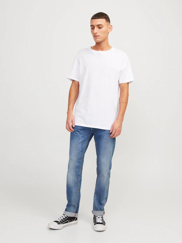 Jack & Jones Slim-fit-Jeans »JJITIM mit Waschung und praktischen Taschen« Abriebeffekte, modisch, slim fit, Denim