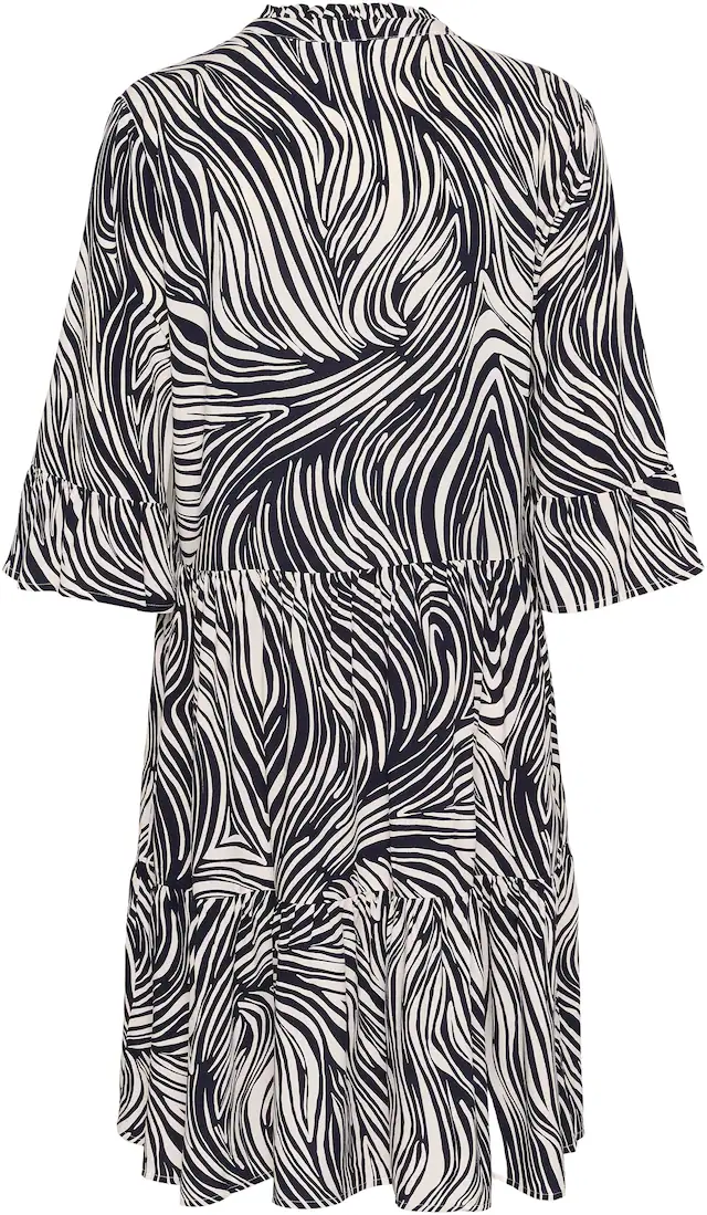 Saint Tropez Blusenkleid »EdaSZ Dress« Sommerkleid, Tunikakleid mit Volant und 3/4 Ärmel