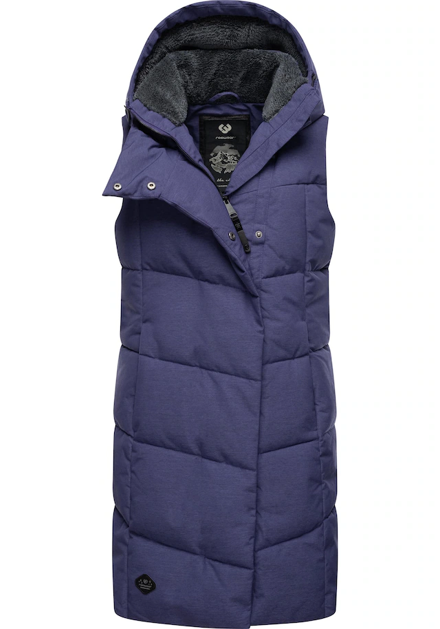 Ragwear Steppweste »Pavla Vest« stylische Winterweste mit Teddyfutter und Kapuze