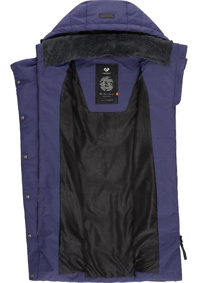 Ragwear Steppweste »Pavla Vest« stylische Winterweste mit Teddyfutter und Kapuze