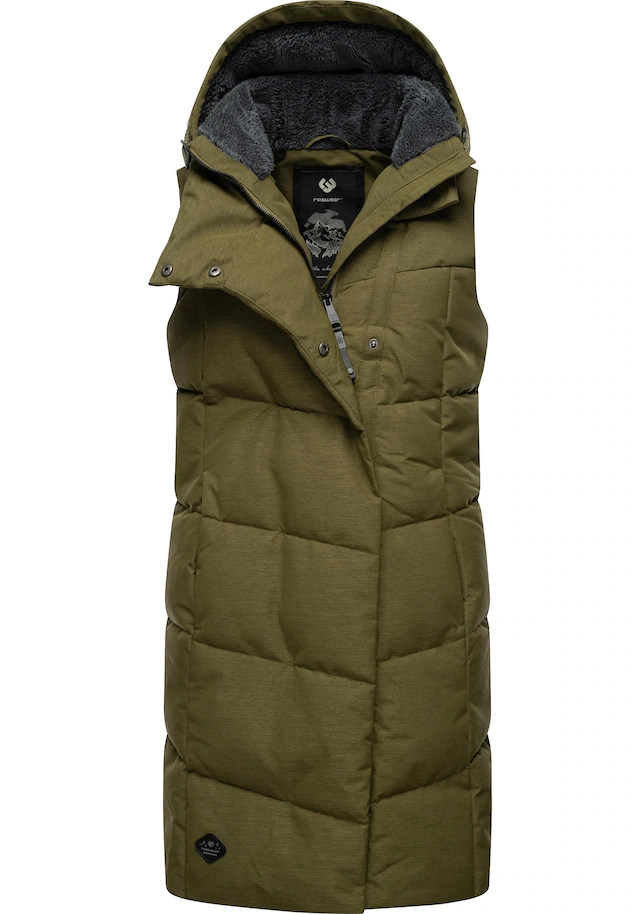 Ragwear Steppweste »Pavla Vest« stylische Winterweste mit Teddyfutter und Kapuze