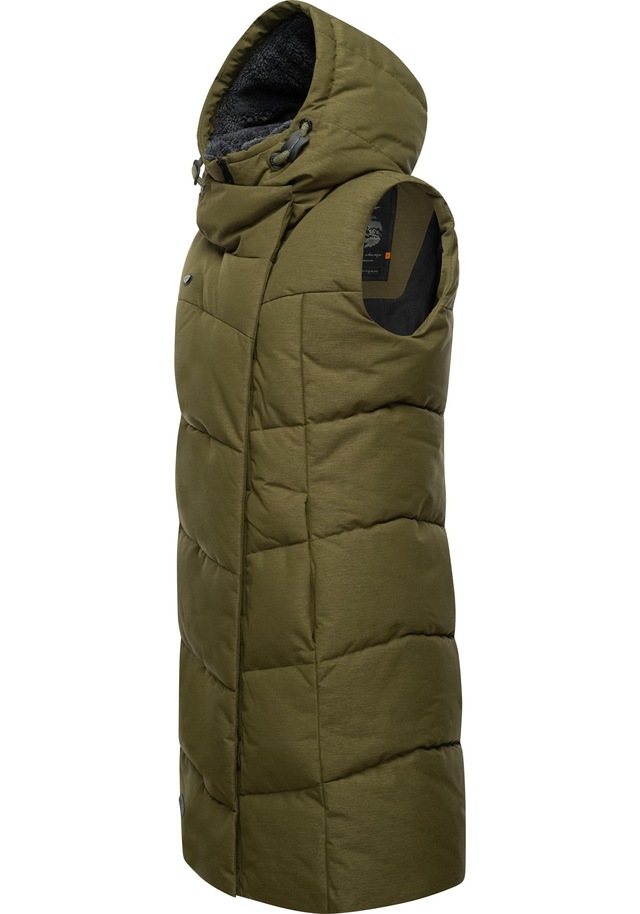 Ragwear Steppweste »Pavla Vest« stylische Winterweste mit Teddyfutter und Kapuze