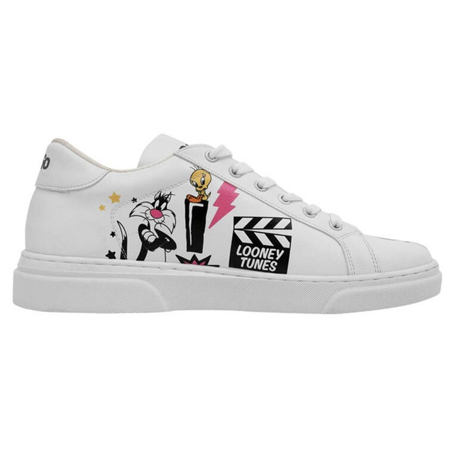 DOGO Sneaker »Ace Low-Top Sneaker Best Of Tweety And Sylvester Black Damen« Handgefertigt