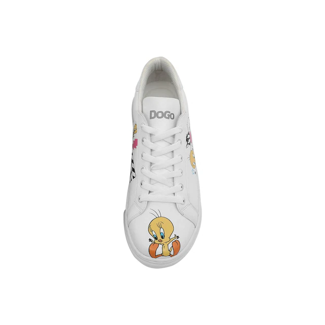 DOGO Sneaker »Ace Low-Top Sneaker Best Of Tweety And Sylvester Black Damen« Handgefertigt