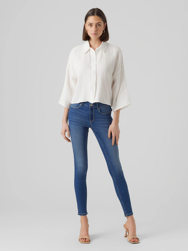 Vero Moda Hemdbluse »VMNATALI CROP SHIRT WVN NOOS« Baumwolle, loose fit