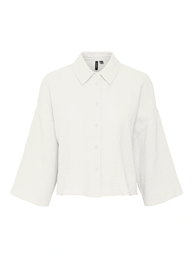 Vero Moda Hemdbluse »VMNATALI CROP SHIRT WVN NOOS« Baumwolle, loose fit
