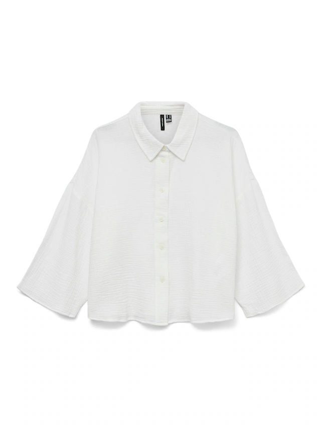 Vero Moda Hemdbluse »VMNATALI CROP SHIRT WVN NOOS« Baumwolle, loose fit