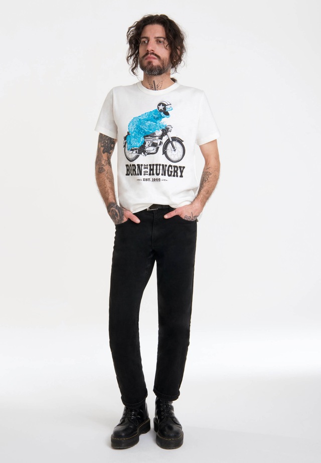 LOGOSHIRT T-Shirt »Sesamstraße - Krümelmonster Motorrad« mit lizenziertem Print