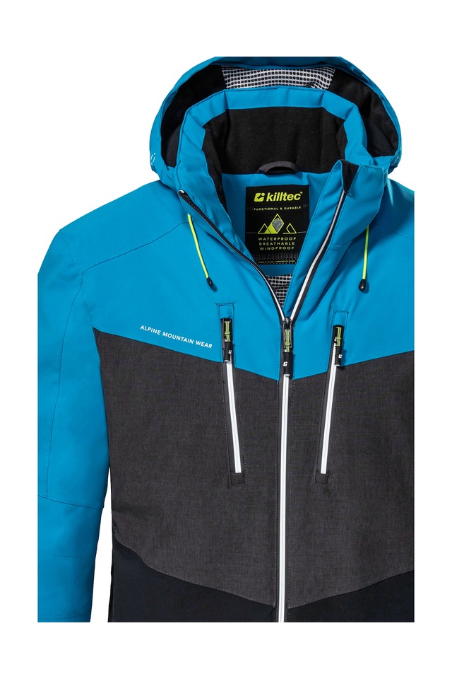 Killtec Skijacke »KSW 45 MN SKI JCKT« Trendige, wasserdichte Skijacke mit abnehmbarer Kapuze und Schneefang