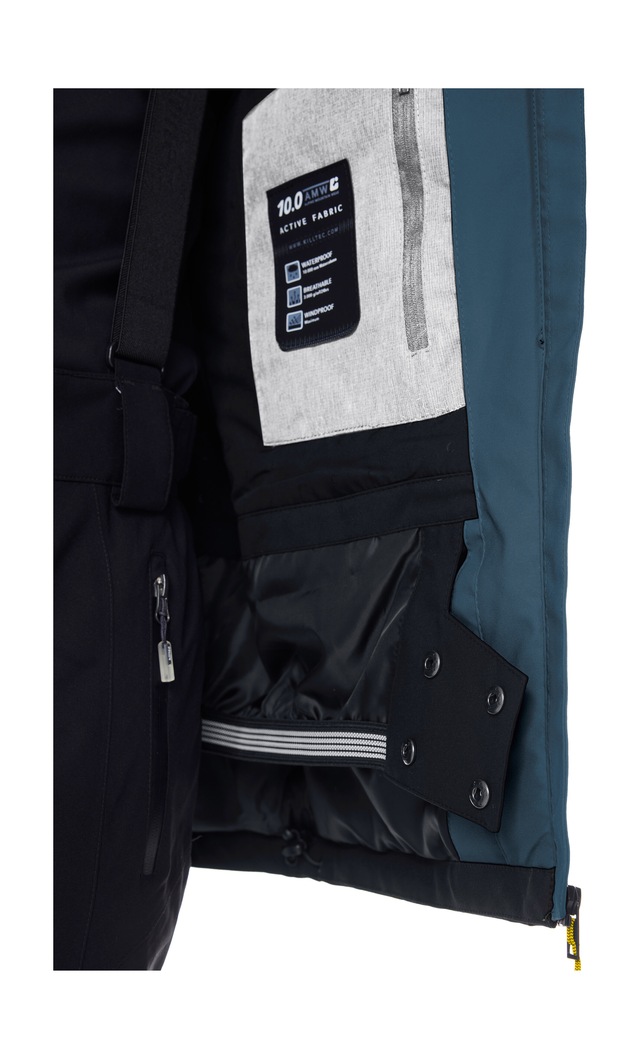 Killtec Skijacke »KSW 45 MN SKI JCKT« Trendige, wasserdichte Skijacke mit abnehmbarer Kapuze und Schneefang