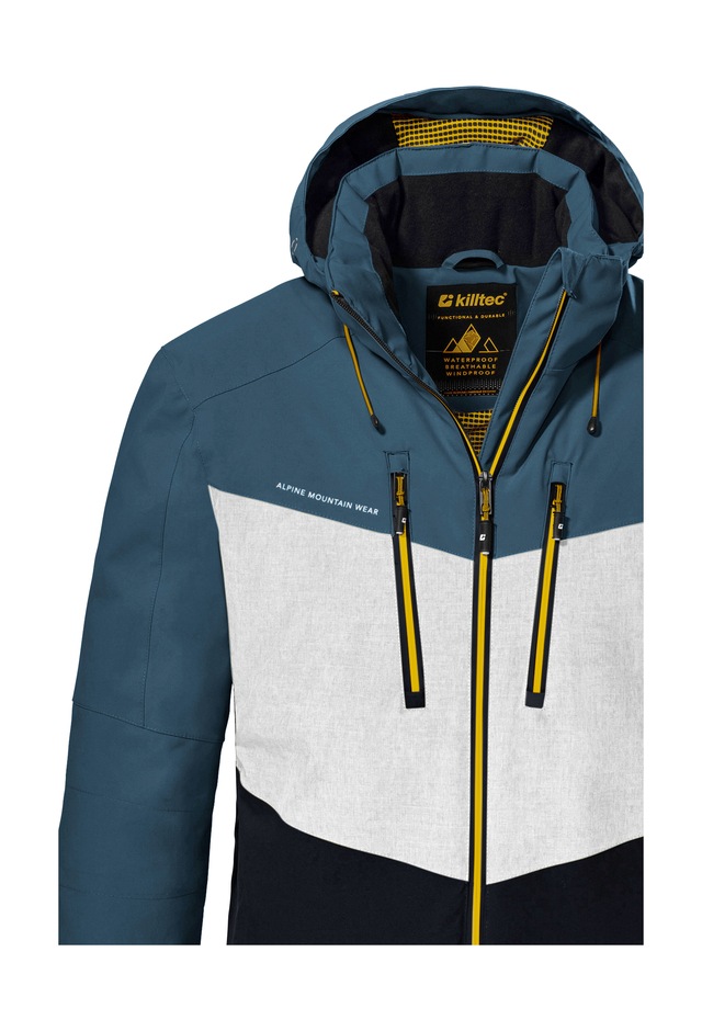 Killtec Skijacke »KSW 45 MN SKI JCKT« Trendige, wasserdichte Skijacke mit abnehmbarer Kapuze und Schneefang