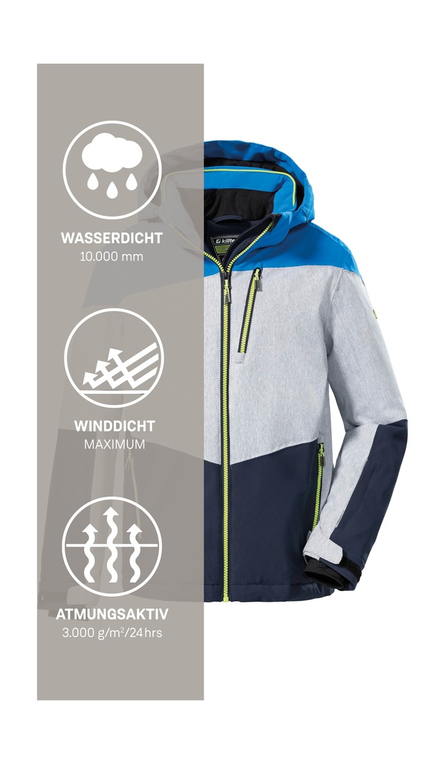 Killtec Skijacke »KSW 161 BYS SKI JCKT« Wasserdichte, atmungsaktive Skijacke mit abnehmbarer Kapuze