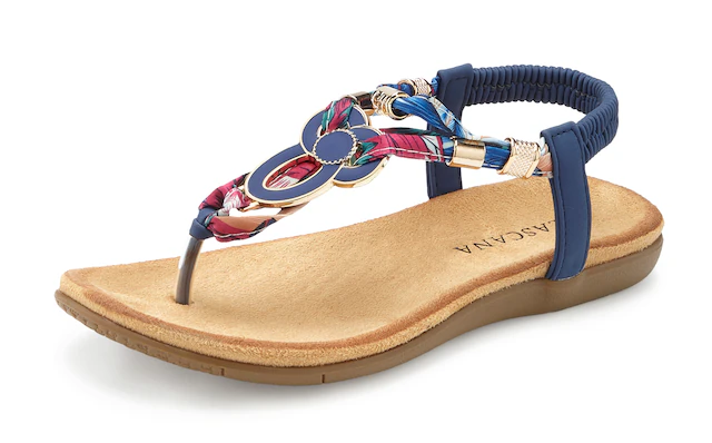 LASCANA Zehentrenner »Sommerschuh, offener Schuh, Sandalette,« Sandale, Pantolette mit Stretcheinsatz