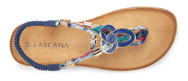 LASCANA Zehentrenner »Sommerschuh, offener Schuh, Sandalette,« Sandale, Pantolette mit Stretcheinsatz