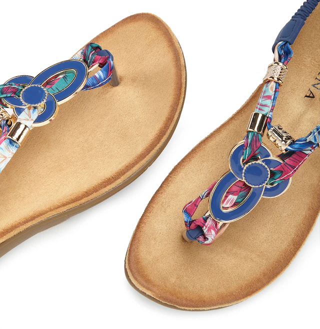 LASCANA Zehentrenner »Sommerschuh, offener Schuh, Sandalette,« Sandale, Pantolette mit Stretcheinsatz