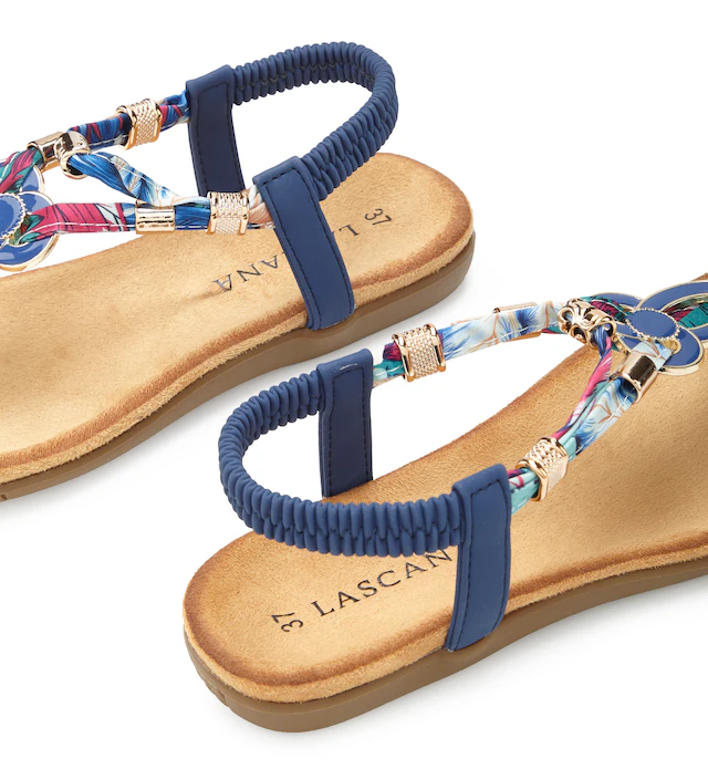 LASCANA Zehentrenner »Sommerschuh, offener Schuh, Sandalette,« Sandale, Pantolette mit Stretcheinsatz