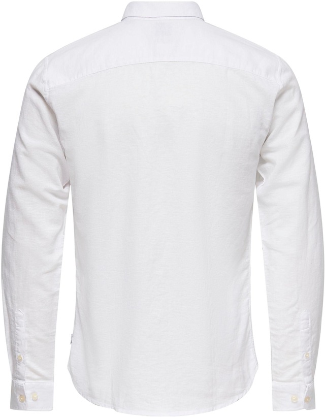 ONLY & SONS Langarmhemd »ONSCAIDEN LS SOLID LINEN SHIRT NOOS« Baumwollmischung mit Leinen, slim fit