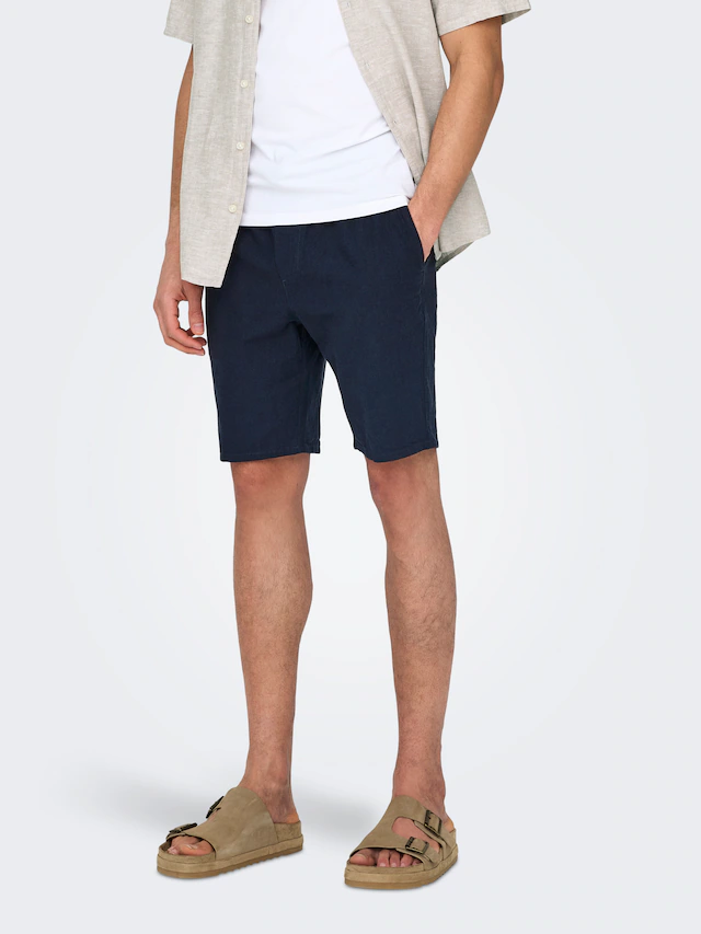 ONLY & SONS Shorts »ONSLINUS 0007 COT LIN SHORTS NOOS« Baumwolle mit Leinen, normal geschnitten