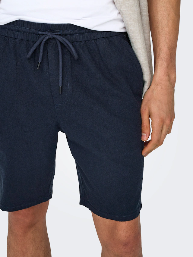 ONLY & SONS Shorts »ONSLINUS 0007 COT LIN SHORTS NOOS« Baumwolle mit Leinen, normal geschnitten