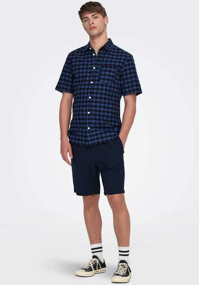ONLY & SONS Shorts »ONSLINUS 0007 COT LIN SHORTS NOOS« Baumwolle mit Leinen, normal geschnitten