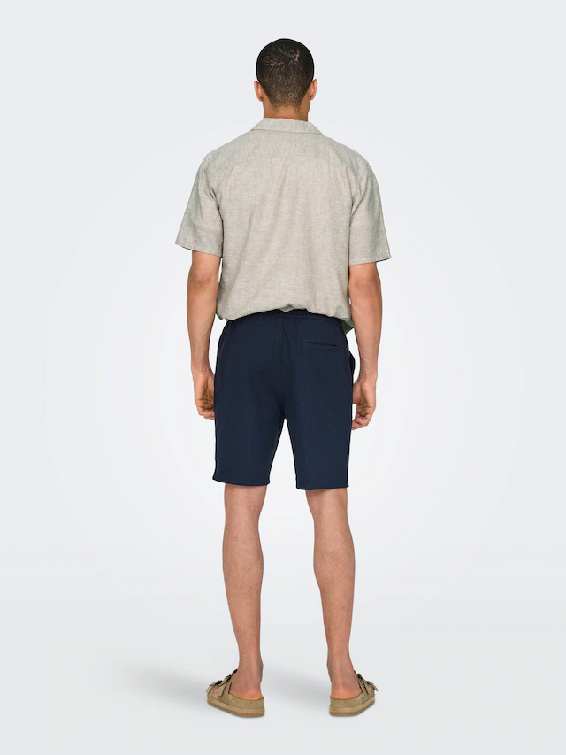 ONLY & SONS Shorts »ONSLINUS 0007 COT LIN SHORTS NOOS« Baumwolle mit Leinen, normal geschnitten