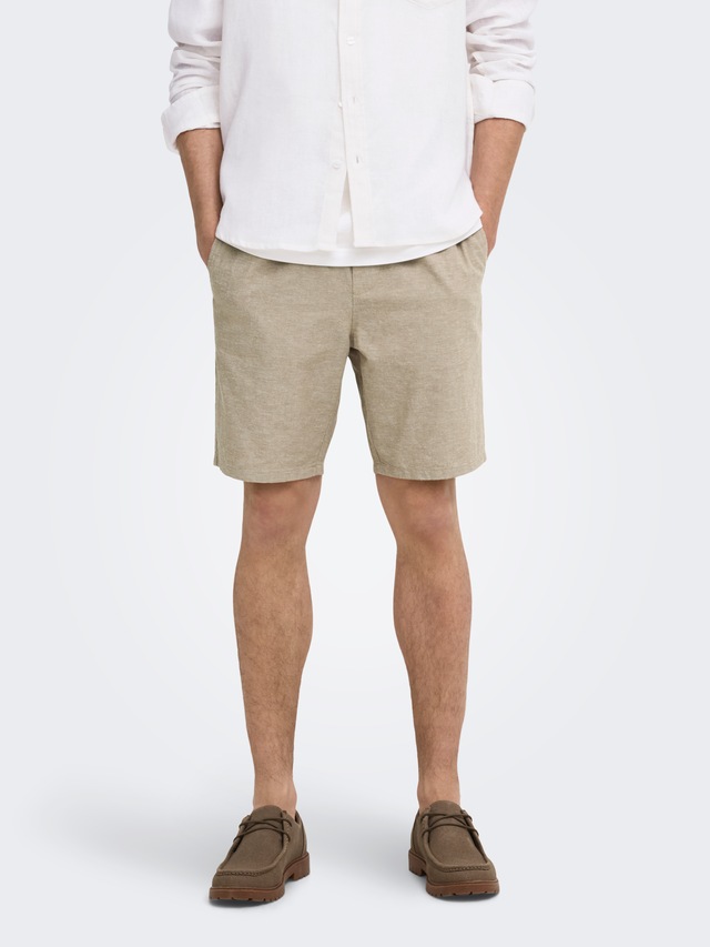 ONLY & SONS Shorts »ONSLINUS 0007 COT LIN SHORTS NOOS« Baumwolle mit Leinen, normal geschnitten